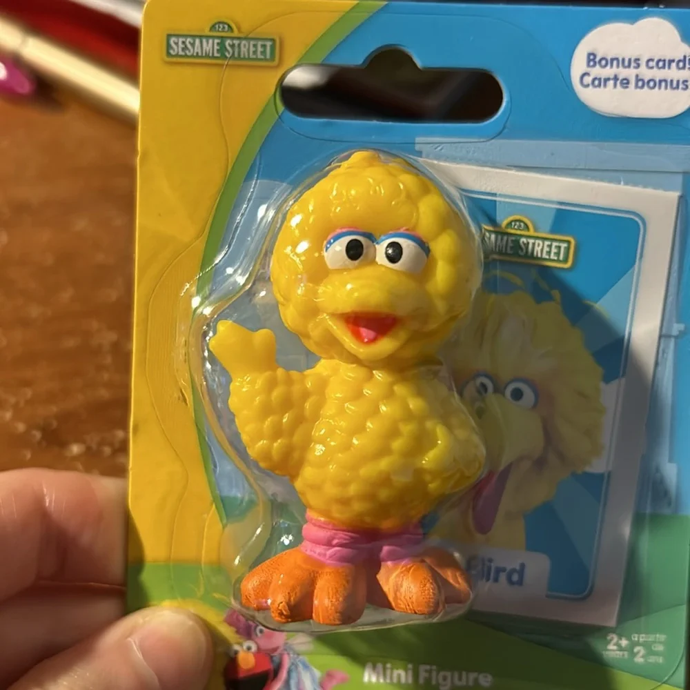 Sesame Street Mini Figure with Bonus Card Set Abby/Big Bird/Elmo 3 PCs